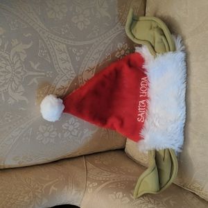 Like new! Santa Yoda Hat with elastic